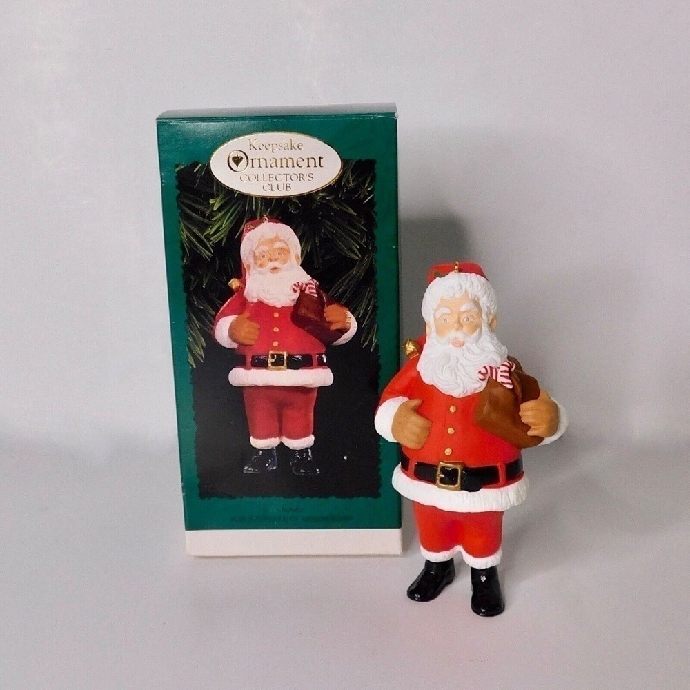 HALLMARK 1996 Vintage Keepsake Ornament Collector's Club Christmas Santa Member